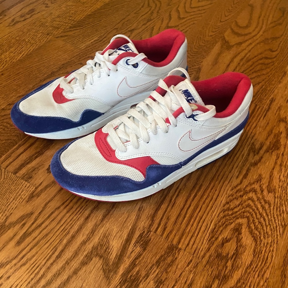 Nike Air Max 1 White Red Blue